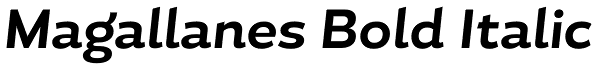 Magallanes Bold Italic Font