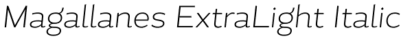 Magallanes ExtraLight Italic Font