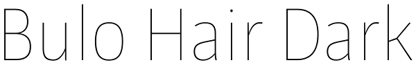 Bulo Hair Dark Font