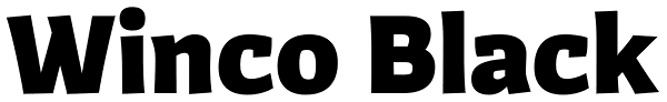 Winco Black Font