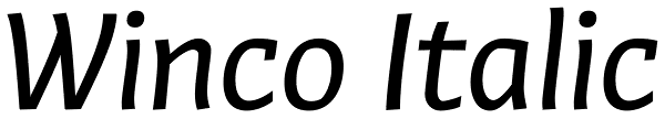 Winco Italic Font