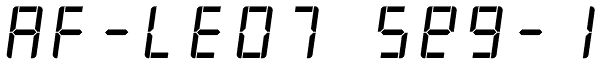 AF-LED7 Seg-1 Font