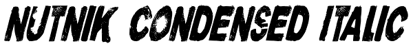 Nutnik Condensed Italic Font