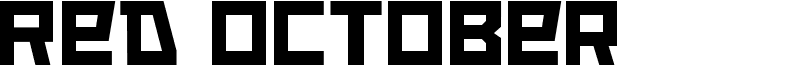Red October Font