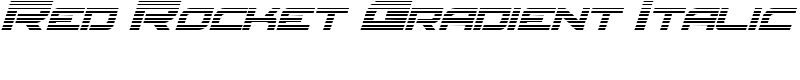Red Rocket Gradient Italic Font