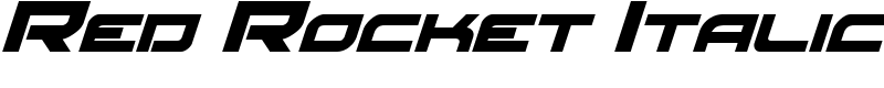 Red Rocket Italic Font