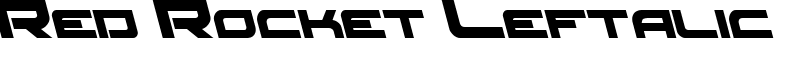 Red Rocket Leftalic Font