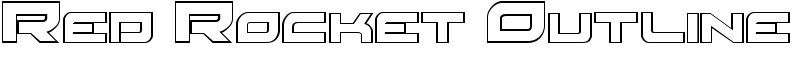 Red Rocket Outline Font