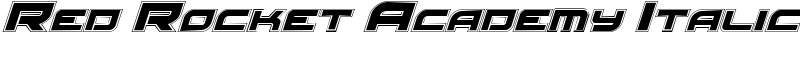 Red Rocket Academy Italic Font