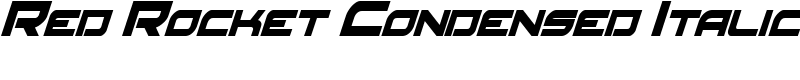 Red Rocket Condensed Italic Font