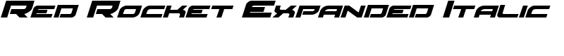 Red Rocket Expanded Italic Font
