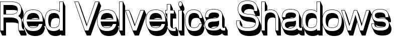 Red Velvetica Shadows Font