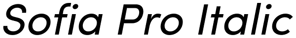 Sofia Pro Italic Font