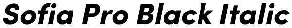Sofia Pro Black Italic Font