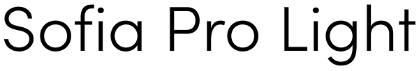 Sofia Pro Light Font