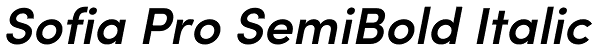 Sofia Pro SemiBold Italic Font