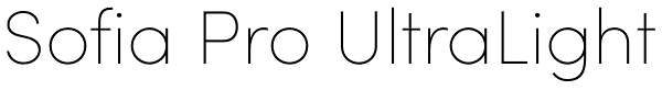 Sofia Pro UltraLight Font