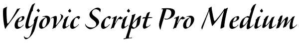 Veljovic Script Pro Medium Font