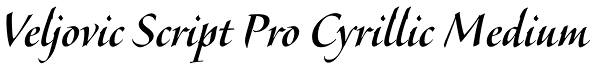 Veljovic Script Pro Cyrillic Medium Font