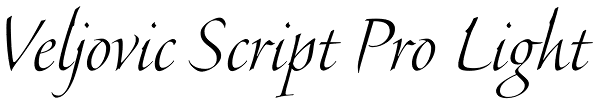 Veljovic Script Pro Light Font