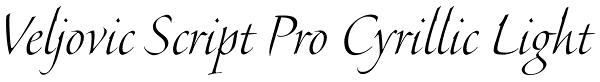 Veljovic Script Pro Cyrillic Light Font