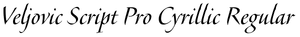 Veljovic Script Pro Cyrillic Regular Font