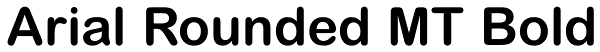 Arial Rounded MT Bold Font