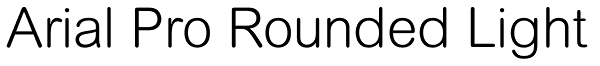 Arial Pro Rounded Light Font