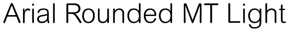 Arial Rounded MT Light Font