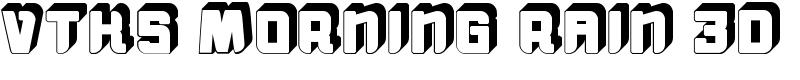 vtks morning rain 3D Font