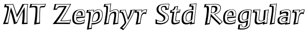 MT Zephyr Std Regular Font