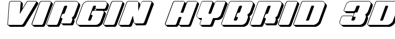 Virgin Hybrid 3D Font