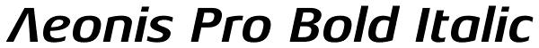 Aeonis Pro Bold Italic Font