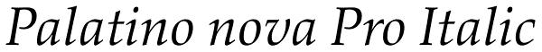 Palatino nova Pro Italic Font