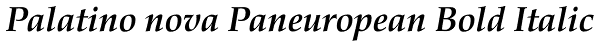 Palatino nova Paneuropean Bold Italic Font