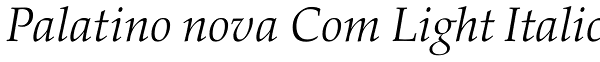Palatino nova Com Light Italic Font