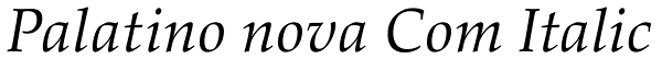 Palatino nova Com Italic Font
