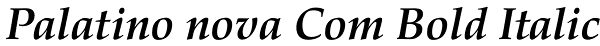 Palatino nova Com Bold Italic Font