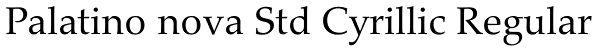 Palatino nova Std Cyrillic Regular Font