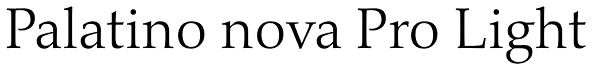 Palatino nova Pro Light Font