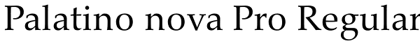 Palatino nova Pro Regular Font