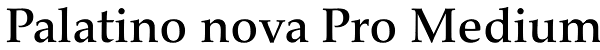 Palatino nova Pro Medium Font