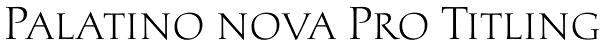 Palatino nova Pro Titling Font