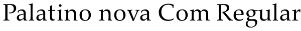 Palatino nova Com Regular Font