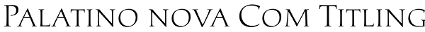 Palatino nova Com Titling Font