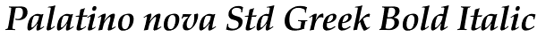 Palatino nova Std Greek Bold Italic Font