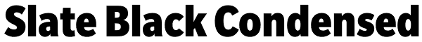 Slate Black Condensed Font