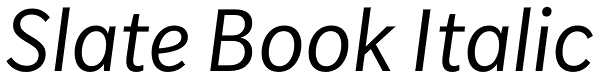 Slate Book Italic Font