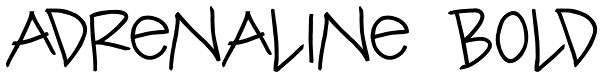 Adrenaline Bold Font