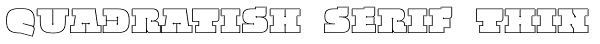 Quadratish Serif Thin Font